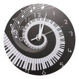 . Elegante Reloj De Piano Con Teclado, Notas Musicales,