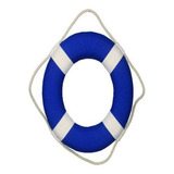 Hampton Nautical Vibrante Azul Con Bandas Blancas, 15 Pulgad