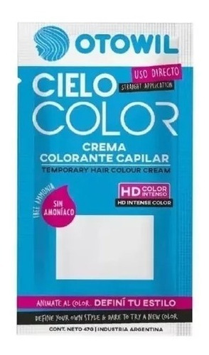 Tintura Fantasia Pelo Otowil Semipermanente Cielo Color 50g 