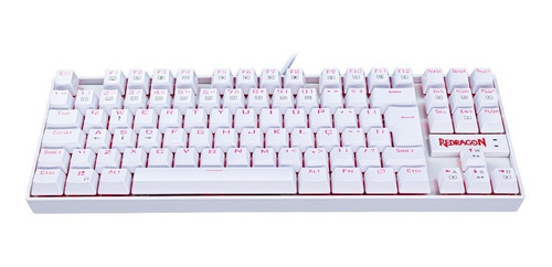 Teclado Redragon Kumara K552w White Switch Brown Led Vermelh