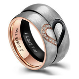 Anillos De Compromiso De Acero Inoxidable Para Parejas, Dise