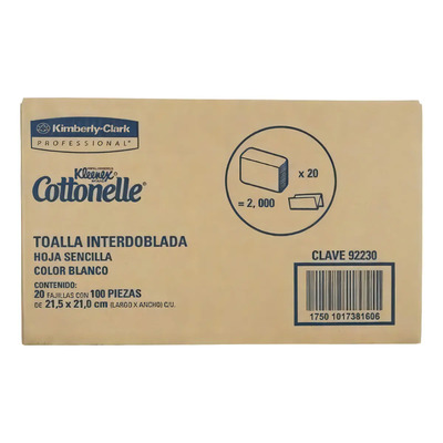 Toalla Interdoblada Kleenex Cottonelle 92230 Tipo Sanitas | Envío gratis