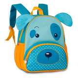 Mochila Meninos Criança Bebês Infantil Cachorro Tubarão Cor Cachorro Azul