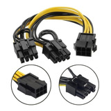 Cable Adaptador Splitter Pcie 6 A 2x 8 Pin (6+2) Rig Mineria