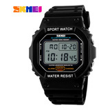 Reloj De Pulsera Digital Para Hombre Skmei 1134bk Color De La Correa Negro Color Del Bisel Negro Color Del Fondo Negro