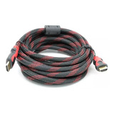 Cable Hdmi 20 Metros, Mallado, Conectores Dorados