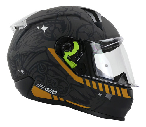 Casco Shaft Sh560 Dorado Mate Beast Cerrado