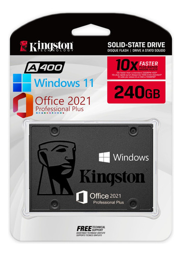 Disco Sólido Iinterno Ssd Kingston Win11 + Office2021