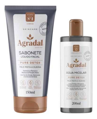 Kit Pure Detox Agua Micelar + Sabonete Liquido Agradal