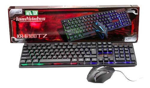 Kit Teclado Mouse Gamer Alambrico Retroiluminado Kr-6300tz