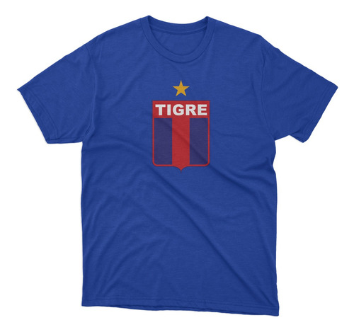 Remera Futbol Tigre Escudo En El Pecho Azul