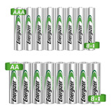 16 Pilas Baterías Recargables Energizer Tamaño 8 Aaa Y 8 Aa