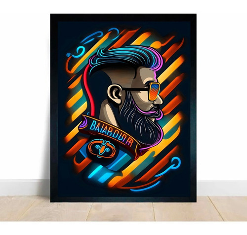 Quadro Barbearia Decorativo Cabeleireiro Poster A3 45x33cm