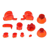 Set Botones Color Rojo Transparente Para Gamecube