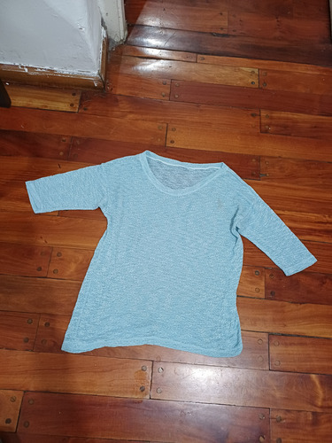 Sweater Remera Hilo T M Detalle .mangas Tres Cuartos