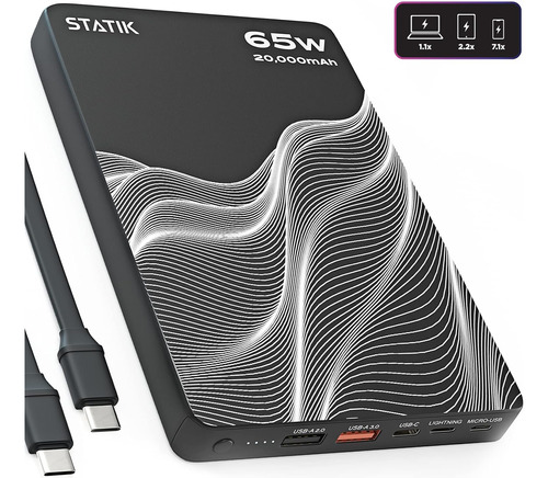 65w Laptop Bank 20000mah | Fast Charging Powerful & Sli...