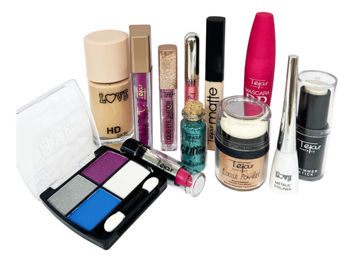 Combo Surtido Maquillaje Tejar 12 Productos Total Mix