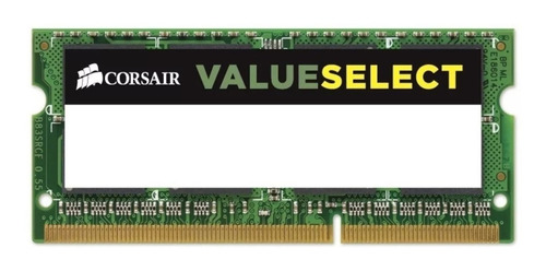 Memória Ram Value Select Color Verde  4gb 1 Corsair Cmso4gx3m1c1600c11