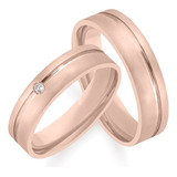 Alianças Casamento 5mm Banhada Ouro Rose 18k Legitima (819) 