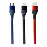 Cable Usb Tipo C Soul Denim Reforzado Tela 1,2 Mts 