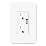 Contacto Pared Inteligente Wi-fi Tecnolite Static Puerto Usb Color Blanco