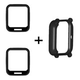 Kit Case Bumper Tpu + 2 Películas 3d Proteção Amazfit Bip U