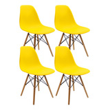 Kit 4 Sillas Charles Eames Madera - Eiffel Colores