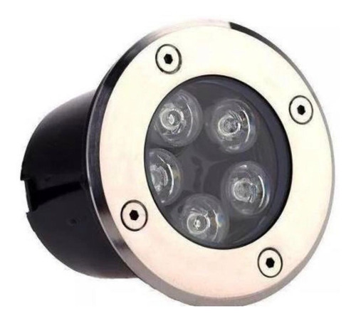 5 Balizador Luminária Led 5w Chão Piso Piscina 6500k Nf-e