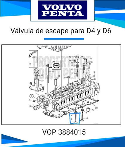 Valvula De Escape Volvo Penta # 3884015 Mot. Diesel D4  D6 Foto 3