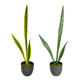 Planta Artificial Espada Lengua De Suegra Tigre 86cm +maceta