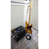 Bajo Squier Jazz Bass Vintage Modified Pedales Y Combo Ampeg