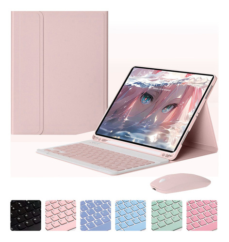 Capa Para iPad 9/8/7/air3/pro 10.2pol + Teclado E Mouse