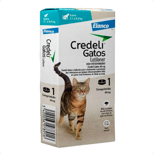 Credeli Antipulgas Elanco Para Gatos De 2,1 A 8 Kg - 48 Mg