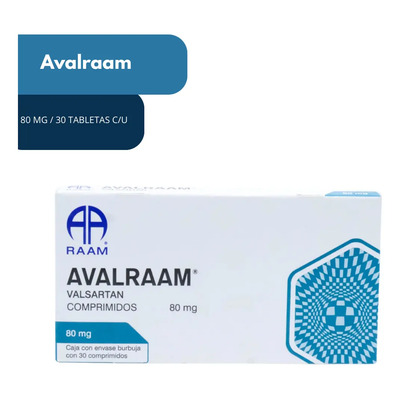 Avalraam Valsartan Caja C\u002F30 Comprimidos De 80mg C\u002Fu | MercadoLibre