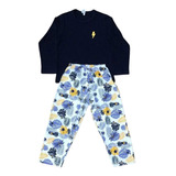 Pijama Masculino Infantil Conjunto Inverno Algodão Menino