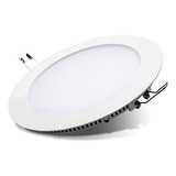 Plafon Panel Led Redondo 18w Embutir Luz Cálida 20cm Blanco