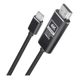 Cable Usb C A Hdmi Macho A Macho 2 Metros Negro