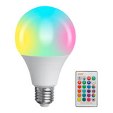 Lampada Rgb Bulbo Colorida Led 10w Bivolt C/ Controle Remoto