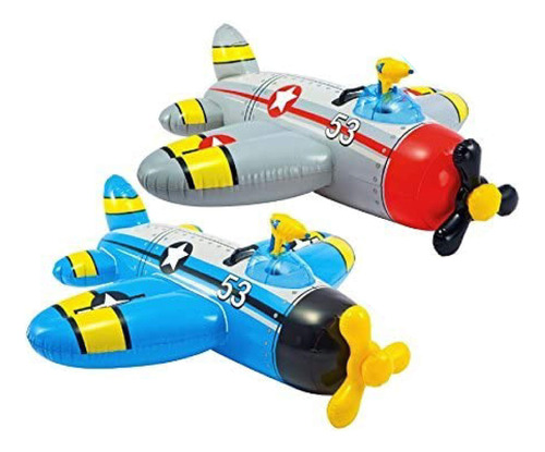 Intex Juego De 2 Flotadores De Piscina Con Pistola De Agua,