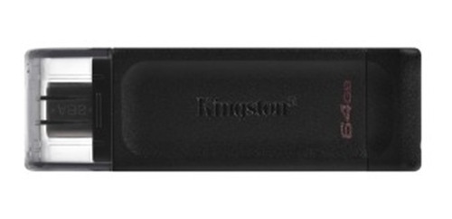 Memoria Usb 3.2 Kingston Dt70  Usb-c 64gb Negro Dt70/64gb