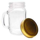 24 Tarros Mason Jar Con Tapa 470 Ml - Pack 24 Tarros Vasos