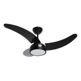 Ventilador De Teto Silencioso 3 Pás Búzios Max Led 110v Tron Estrutura Preto Pás Preto Diâmetro 1000 Mm Material Das Pás San 127v