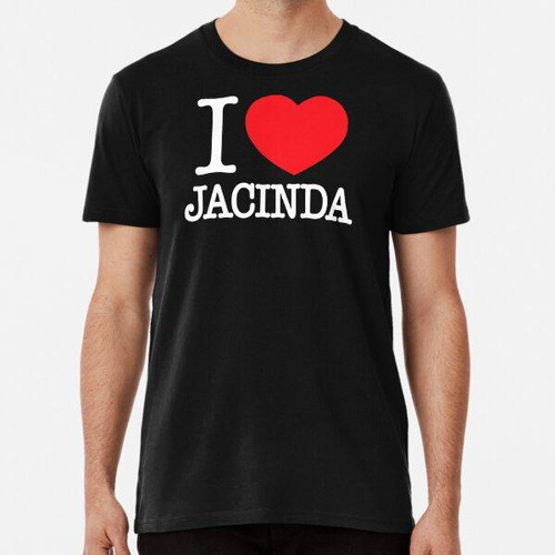 Remera I Corazón Jacinda Ardern Negro Blanco Rojo Neozelandé