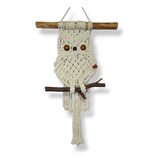 Macrame Colgante De Pared Buho Canela