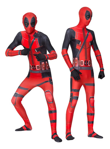 Disfraz Dead Pool Cosplay Infantil Superhéroe Adultos1