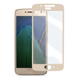 Película De Vidro 3d Dourada Tela Toda Para Motorola Moto G5