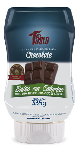 Cobertura Calda Chocolate 335g - Zero Açúcar Mrs Taste 