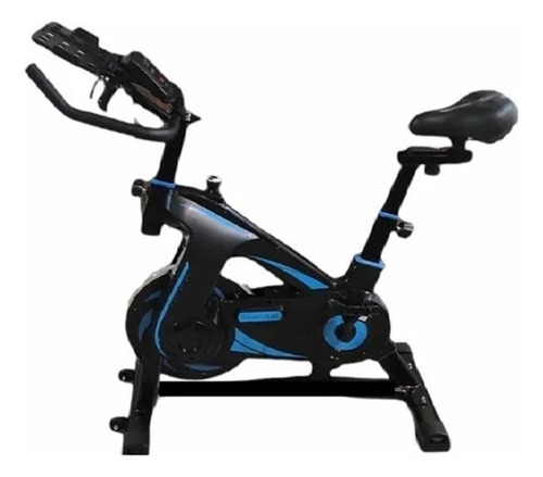 Bicicleta Spinning Volante Inercia 6kg Color Azul Con Negro