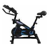 Bicicleta Spinning Volante Inercia 6kg Color Azul Con Negro