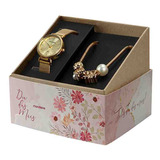 Kit Relógio Mondaine Dourado + Pulseira 32363lpmkde1k1